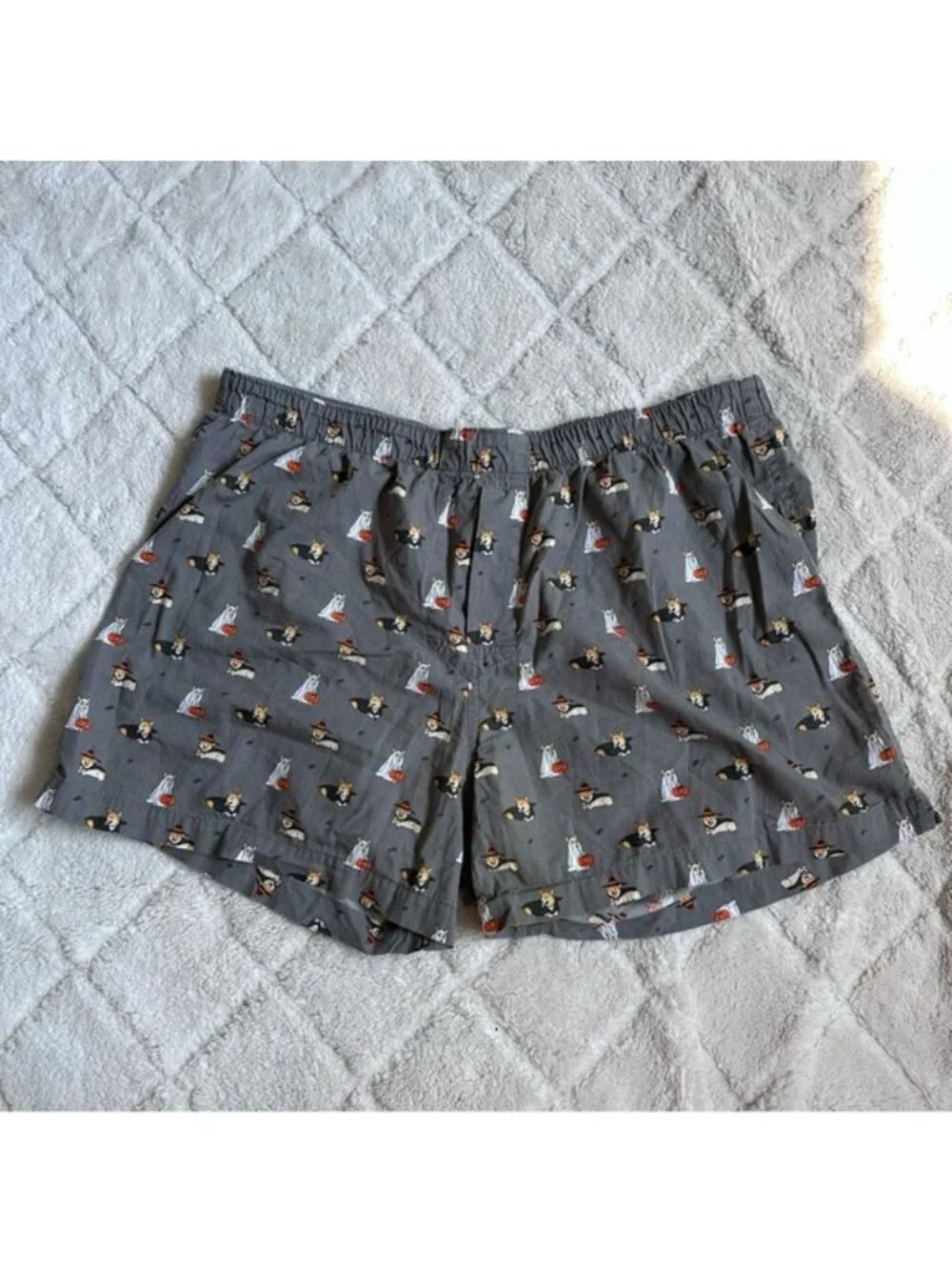 J. CREW | Printed Boxers Corgi Grey Dogs Halloween Underwear | Size Extra Large